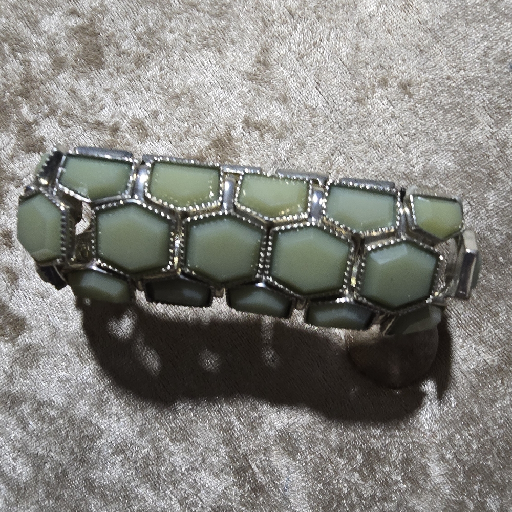 Hexagonal Green Bracelet